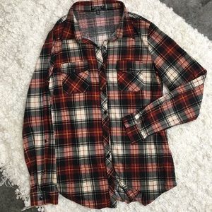 Plaid Button Up Top